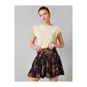 Koton Sal Pattern Ethnic Mini Skirt