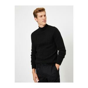 Koton Bogazed Long Sleeve Patterned Knitwear Sweater