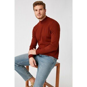 Koton Men's Long Sleeve High Collar Cotton Sweater