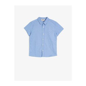 Koton Boy Blue Classic Collar Short Sleeve Shirt