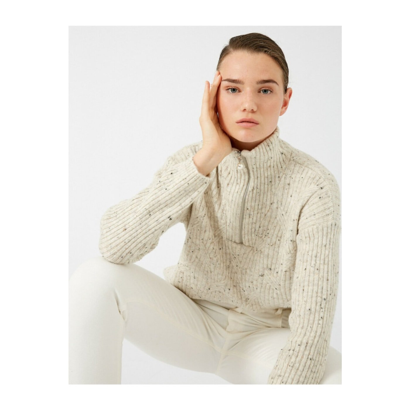 Koton Sweater - Ecru - Relaxed