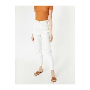 Koton Women's White Mom Jeans