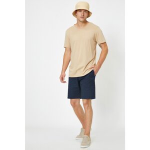 Koton Men's Navy Blue Patterned Shorts & Bermuda