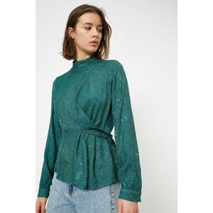 Koton Women Green Waist Belted Blouse