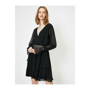 Koton Lace And Back Detail Dress Evening Dress Ruffle Siphon Mini