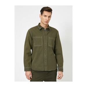 Koton Printed Gabardine Regular Fit Shirt on the Back