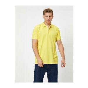 Koton Men's Yellow Polo Neck T-Shirt