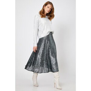 Koton Skirtly Yours Styled By Melis Agazat - Sequined Midi Skirt