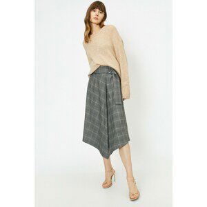 Koton Women Brown Plaid Skirt