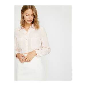 Koton Women Pink Classic Collar Long Sleeve Shirt