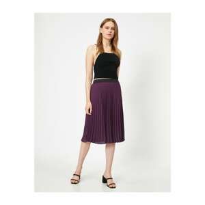 Koton Women's Purple Pleated Skirt