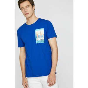 Koton Men's Navy Blue Printed T-Shirt