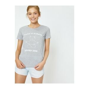 Koton Women's Gray T-Shirt