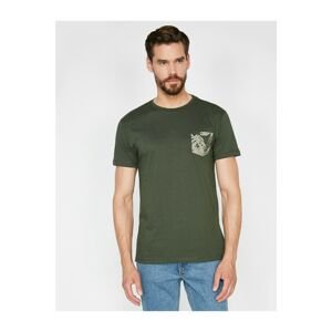 Koton Men's Green Pocket Detailed T-Shirt