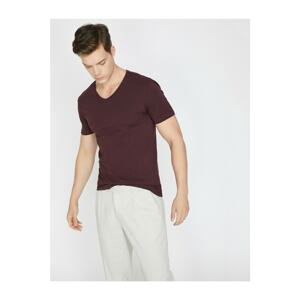 Koton Man Claret Red T-Shirt