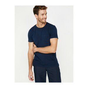 Koton Men's Navy Blue Pocket Detailed T-shirt