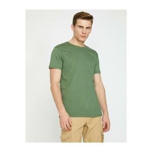 Koton Men's Green Crew Neck T-Shirt