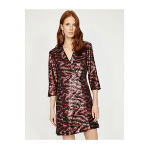 Koton Leopard Patterned Dress Evening Dress