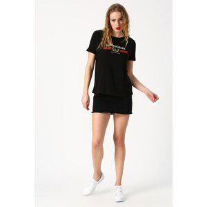 Koton Women's Black T-Shirt