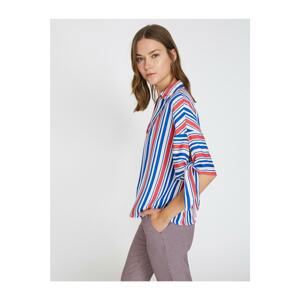 Koton Women Blue Striped Blouse