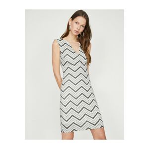 Koton Patterned Dress Evening Dress