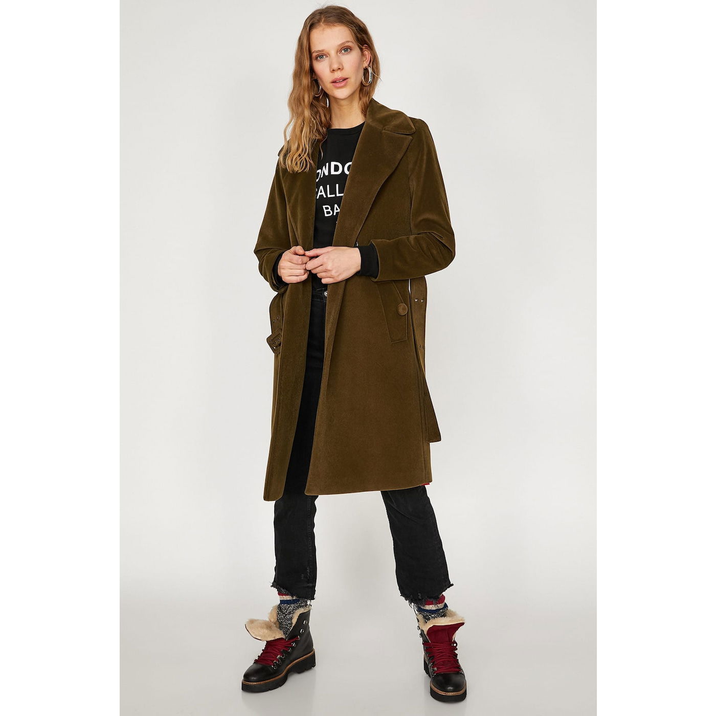 Koton Women's Green Coat