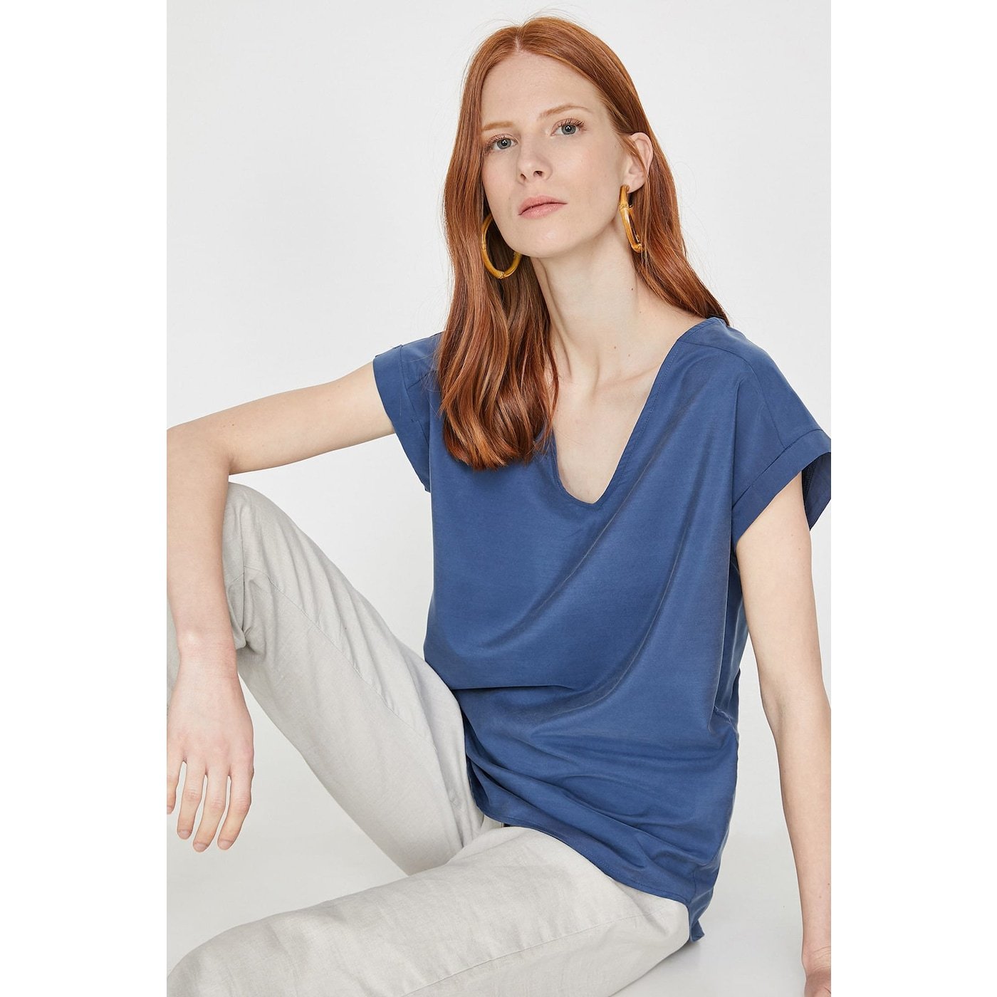 Koton Blouse - Navy blue - Relaxed