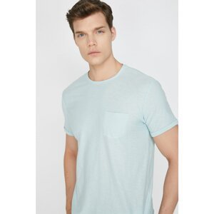 Koton Men's Blue Pocket Detailed T-Shirt