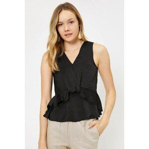 Koton Women's Black Crew Neck Tank Top