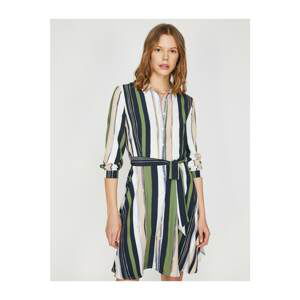 Koton Women's Green Striped Dress