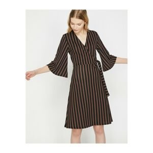 Koton Women's Brown Striped Dress