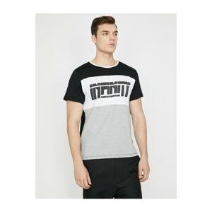 Koton Men's Black Short Sleeve Crew Neck T-Shirt
