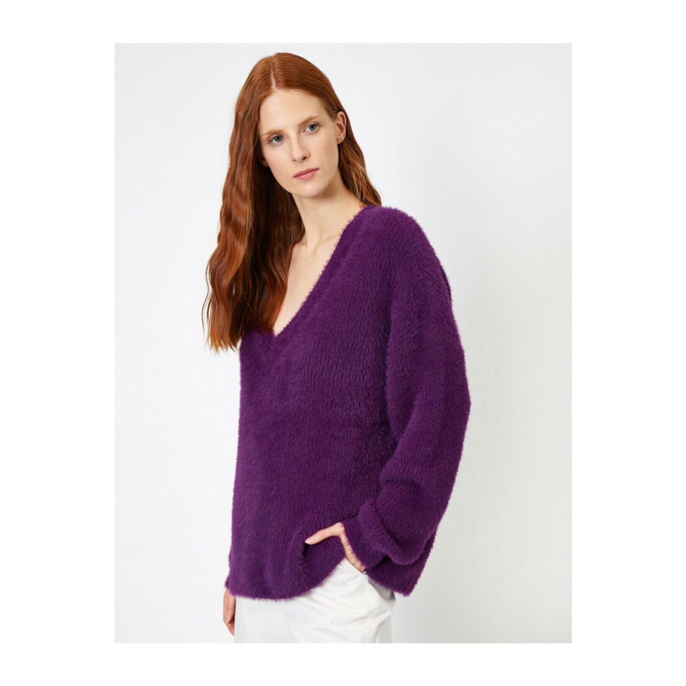 Koton V Neck Knitwear Sweater