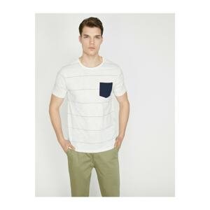 Koton Men's White Short Sleeve Crew Neck T-Shirt