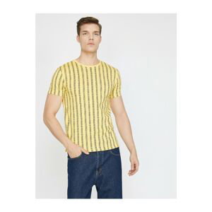 Koton Men's T-Shirt Yellow