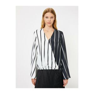 Koton Women Black Striped Blouse