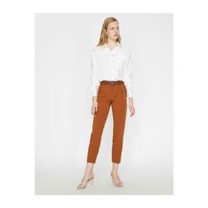 Koton Women Brown Belt Detail Trousers