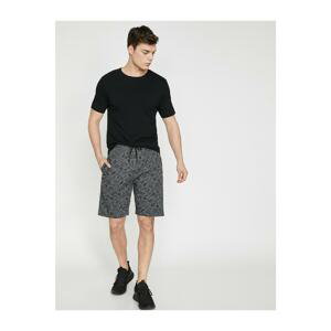 Koton Men's Gray Patterned Shorts