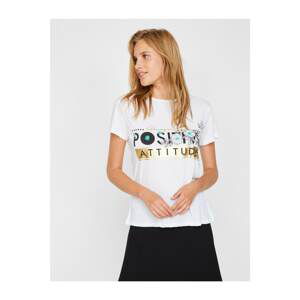 Koton Women Ecru T-Shirt