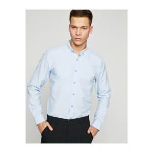 Koton Men's Blue Normal Cut Shirt