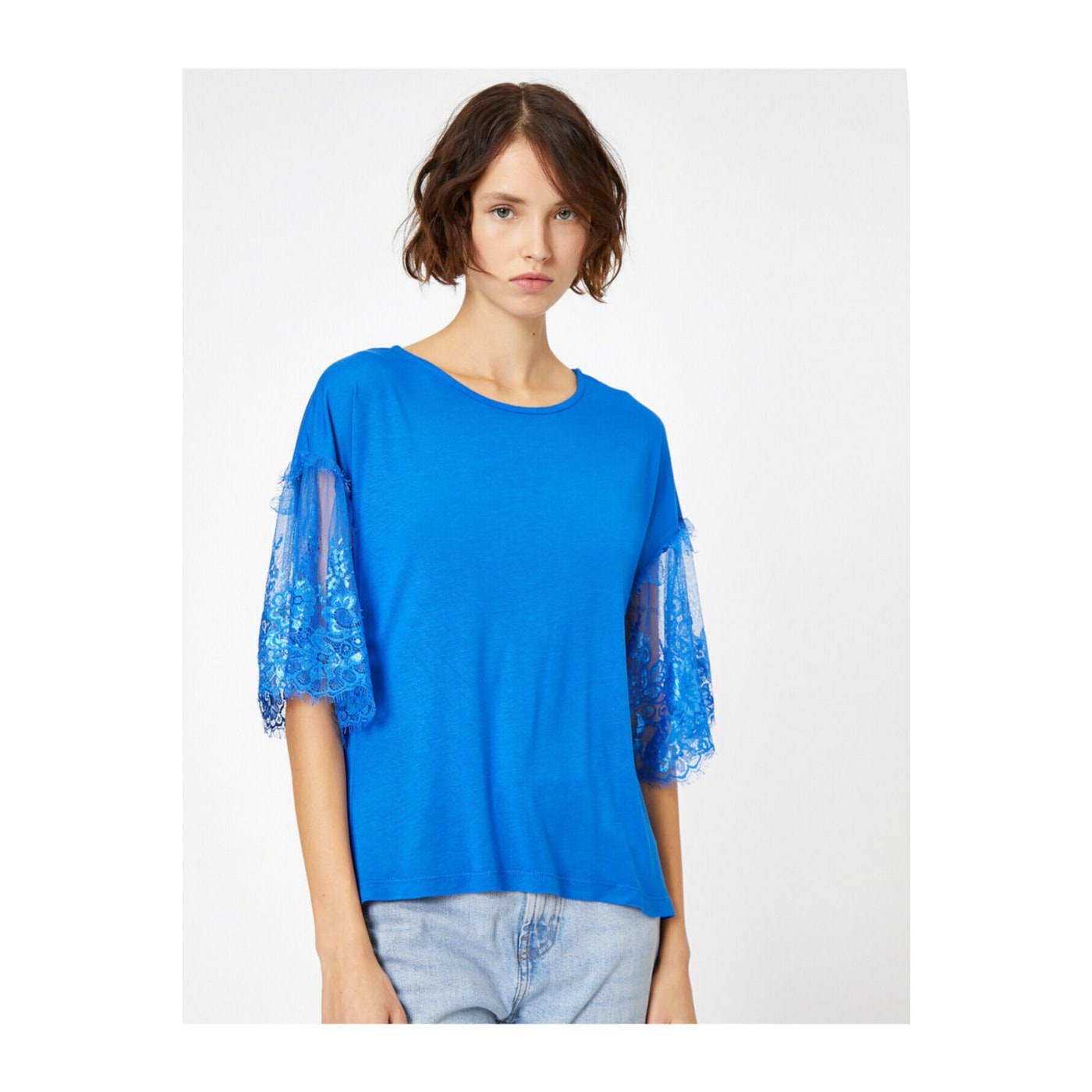 Koton Lace Detail T-shirt