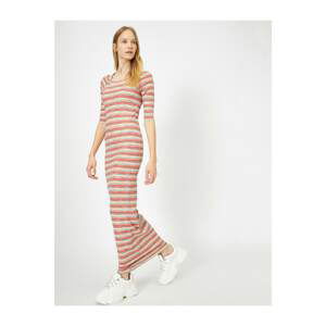 Koton Women Ecru Striped Dress