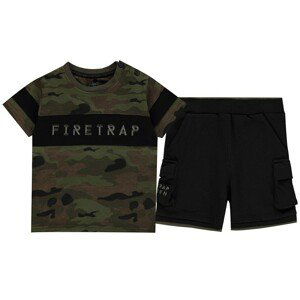 Firetrap Camo T-Shirt and Shorts Set Baby Boys