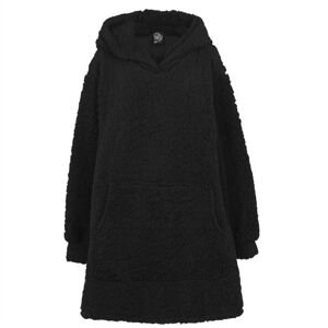 Fabric Black Oversized Cosy Fluffy Blanket Hoodie