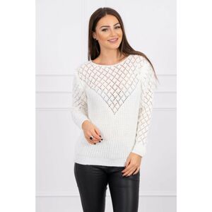 Openwork sweater ecru