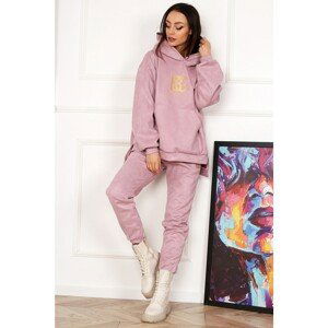 Suede sweatshirt set