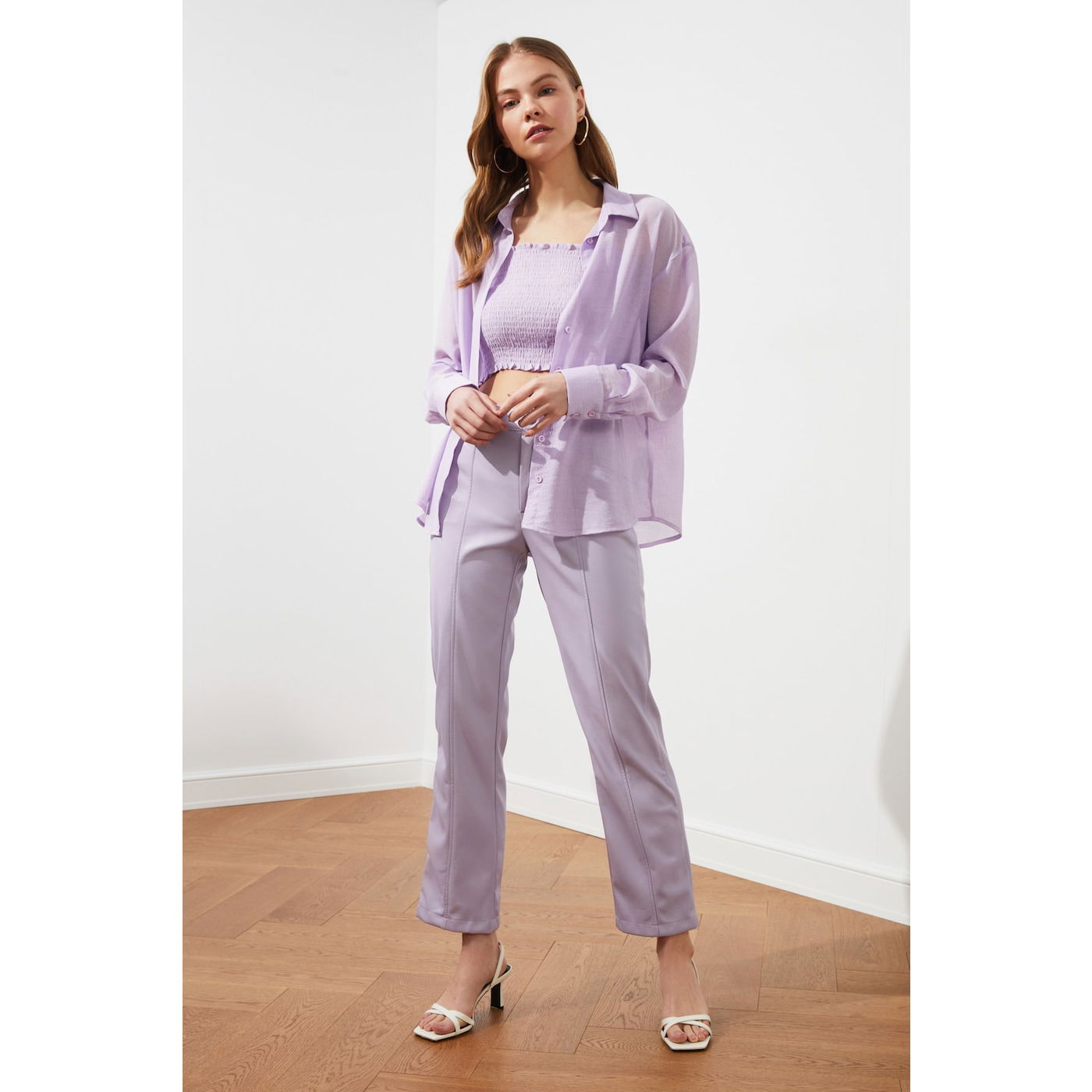 Trendyol Lilac Basic Shirt