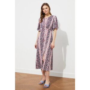 Trendyol Multicolored Floral Pattern Knitted Dress