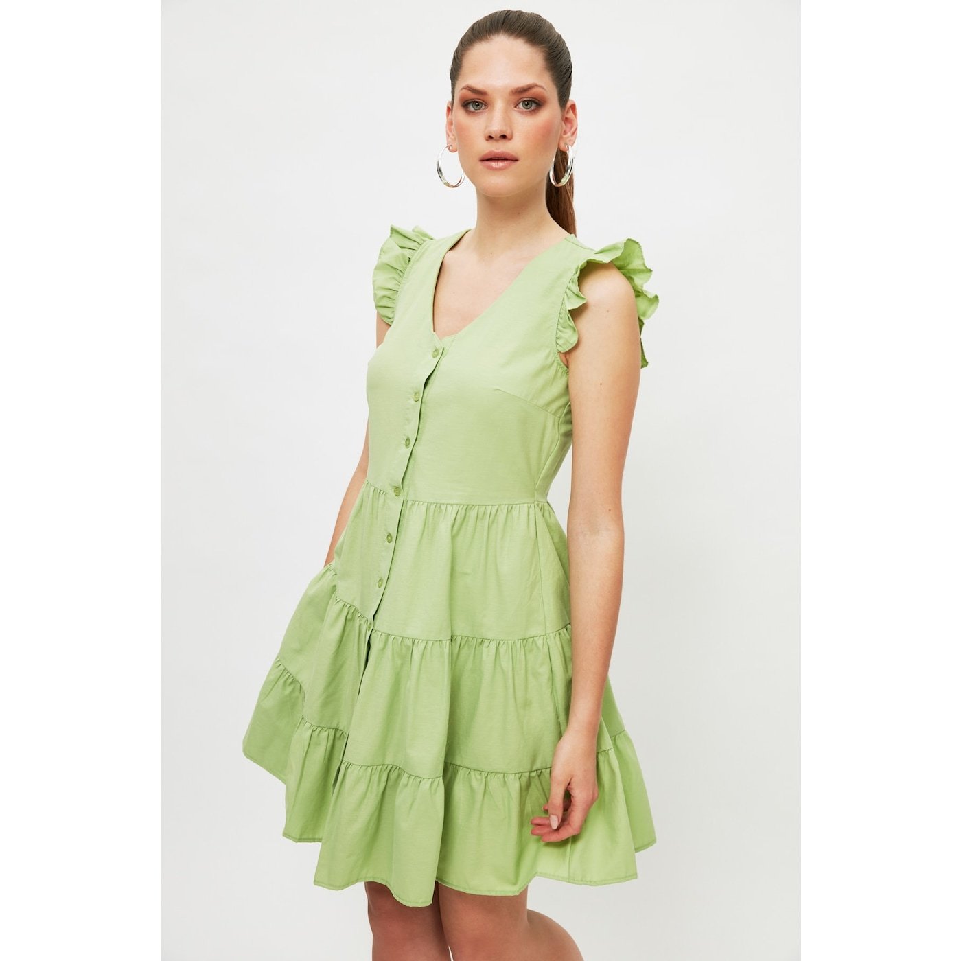 Trendyol Green Flywheel Dress
