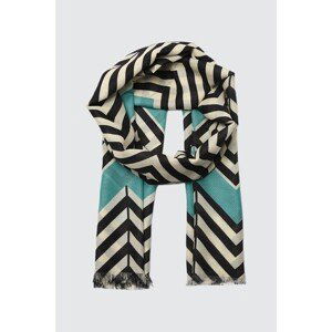 Trendyol Mint Patterned Cotton Shawl